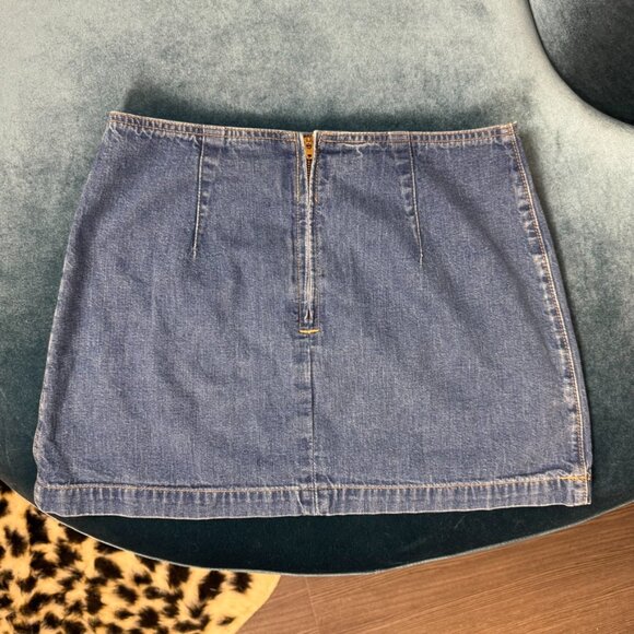 Vintage Tommy Jeans Denim Mini Skirt With Front Pocket Logo Small - Picture 4 of 5